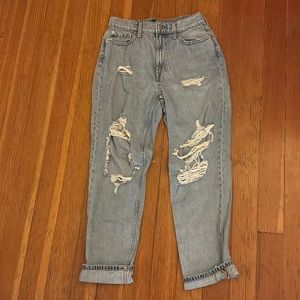 AEROPOSTALE curvy mom jeans with rips